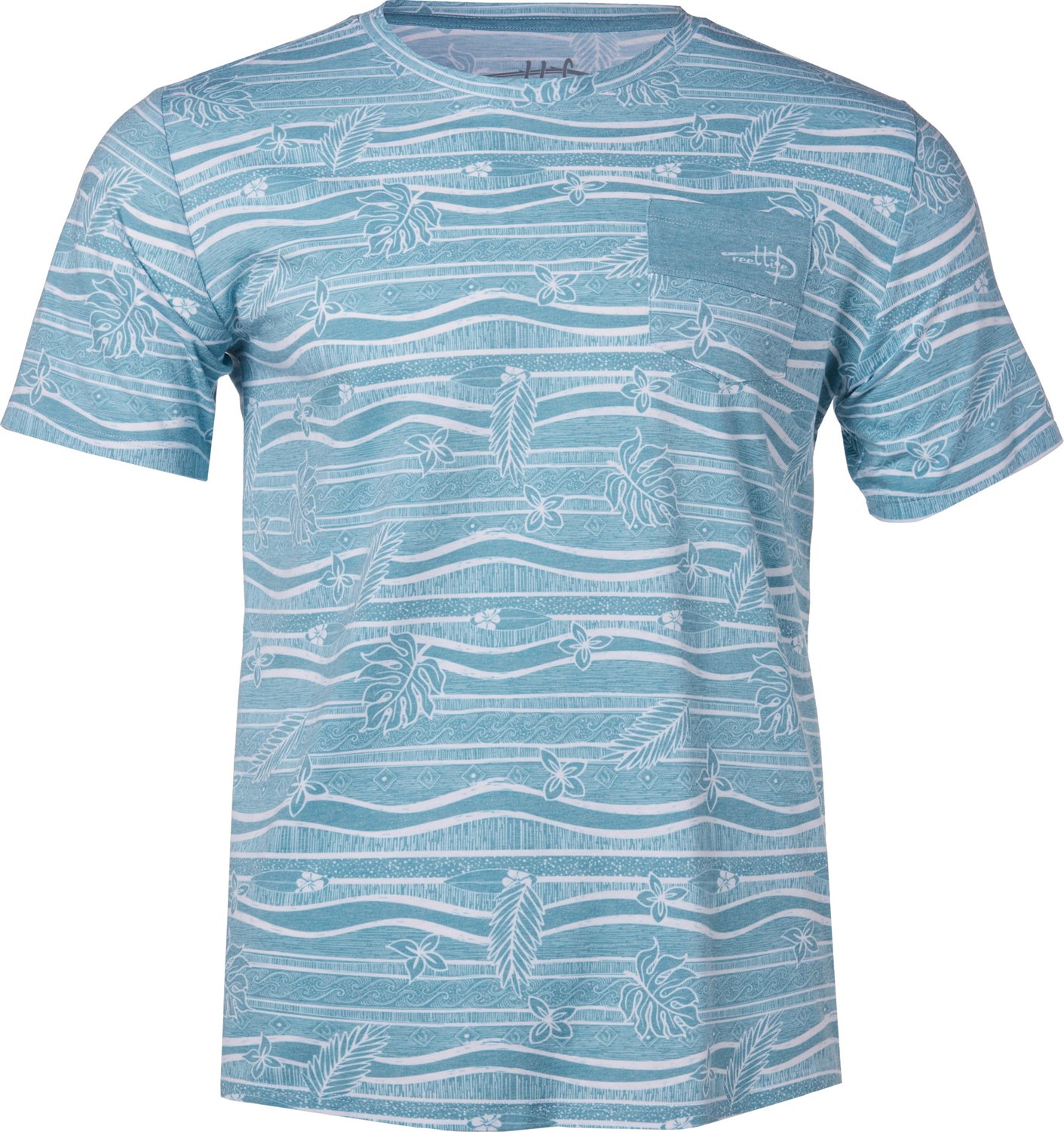 Reel Life Men's Tropical Edges Allover Print T-shirt | Academy