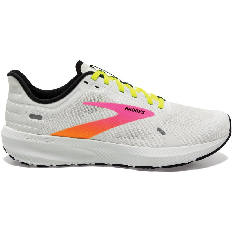 Brooks Men's Launch 9 Running Shoes White/Pink, 11 - Men's Running at Academy Sports product image