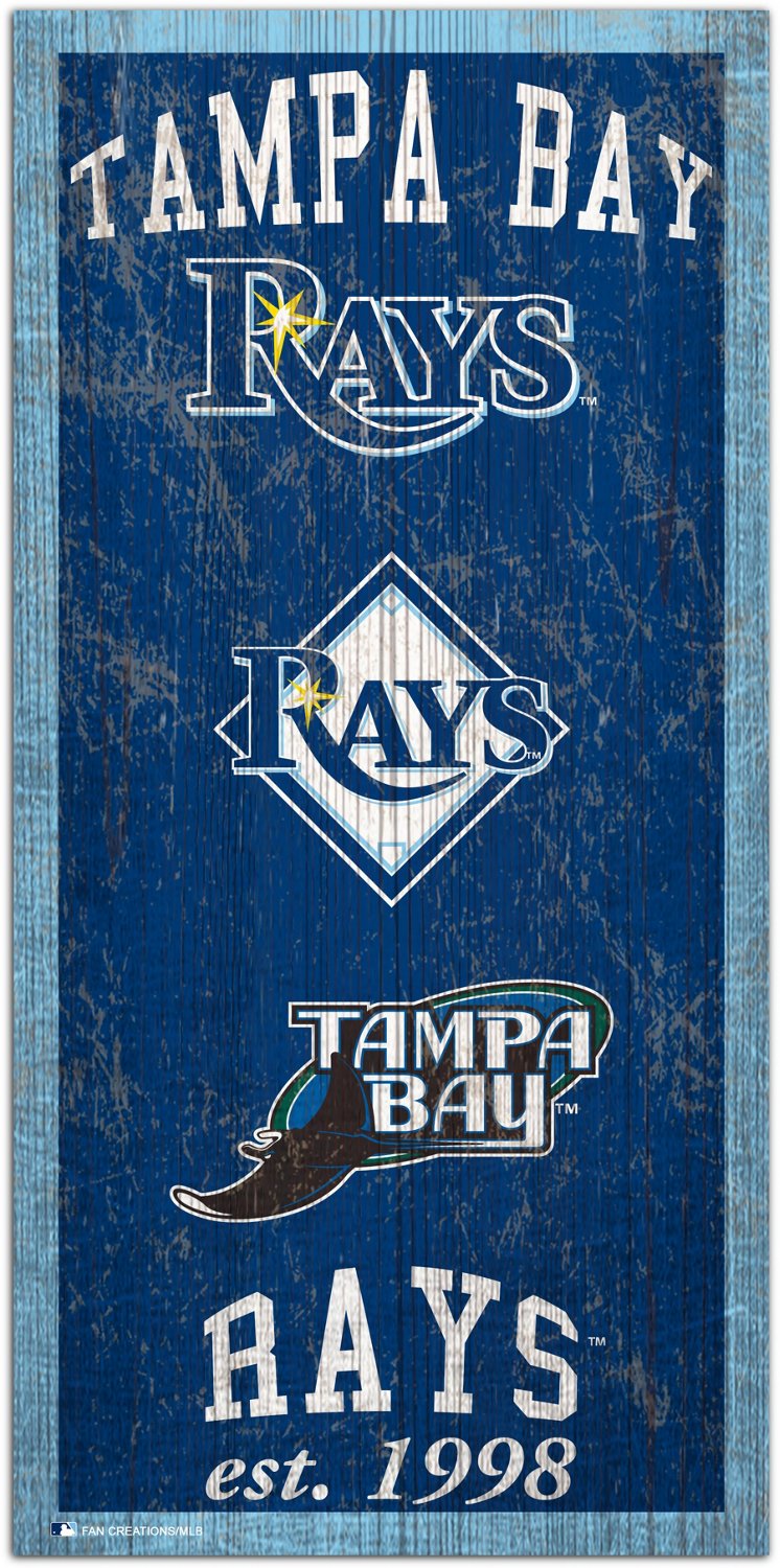 Fan Creations Tampa Bay Rays Heritage 6 x 12 Sign