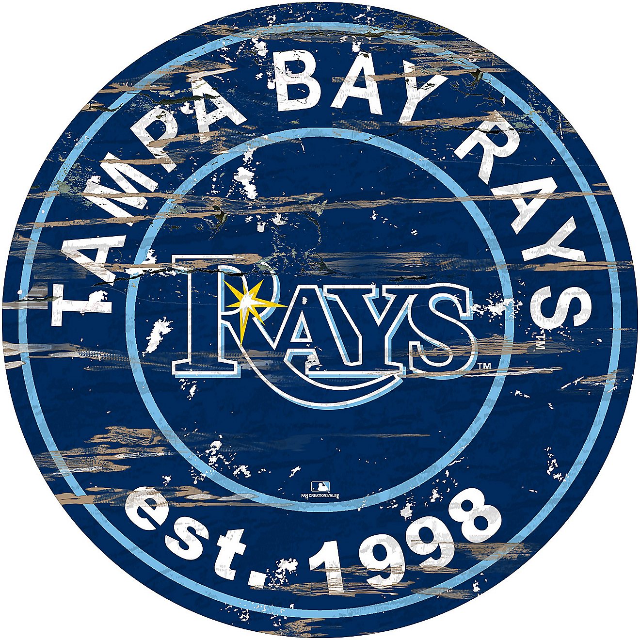 Fan Creations Tampa Bay Rays 24 in Established Date Round Sign                                                                   - view number 1