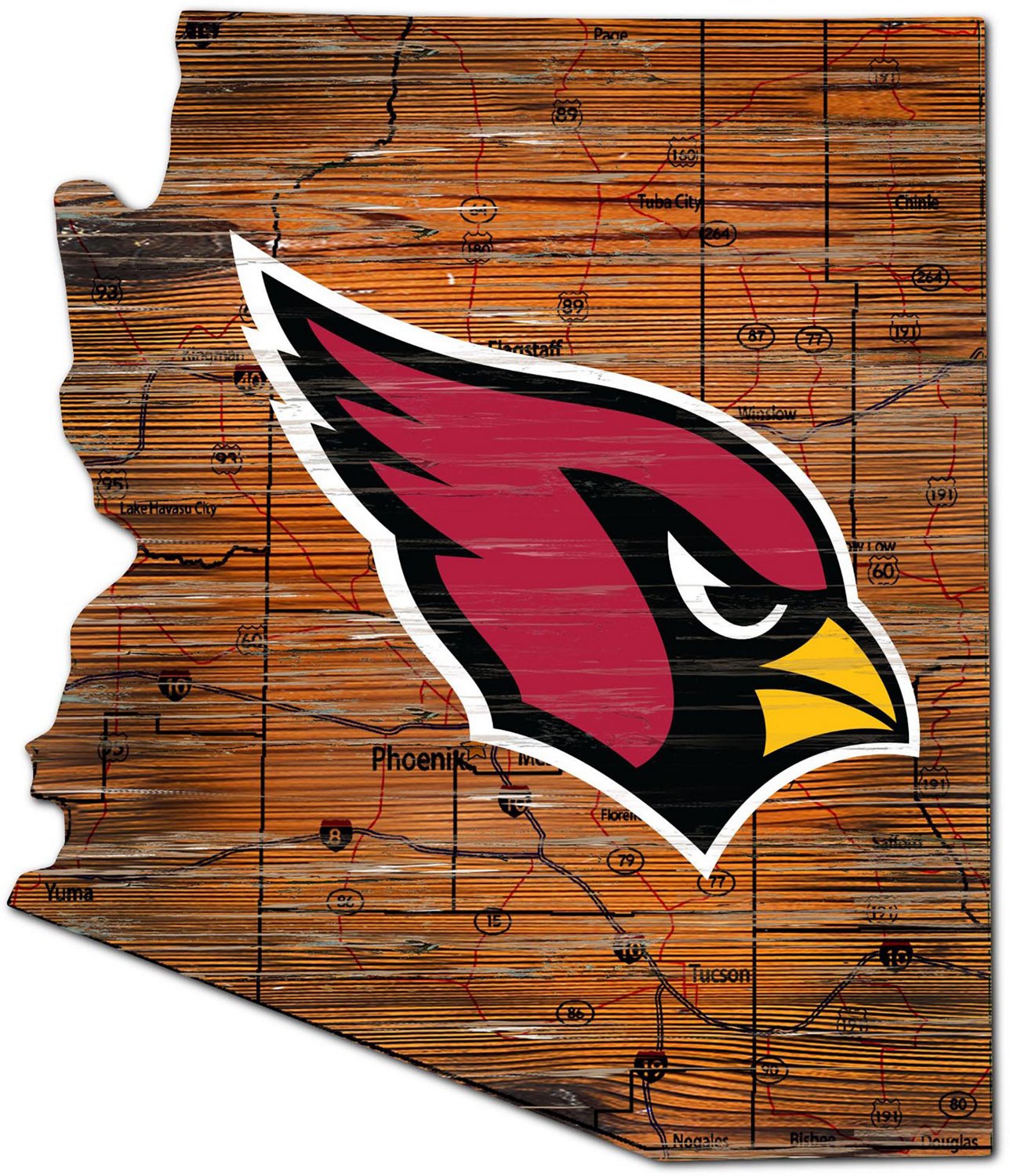 Fan Creations NCAA St. Louis Cardinals 30cm Circle with State and Team Logo  Wood Sign