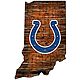 Fan Creations Indianapolis Colts Logo Distressed State Sign                                                                      - view number 1 selected