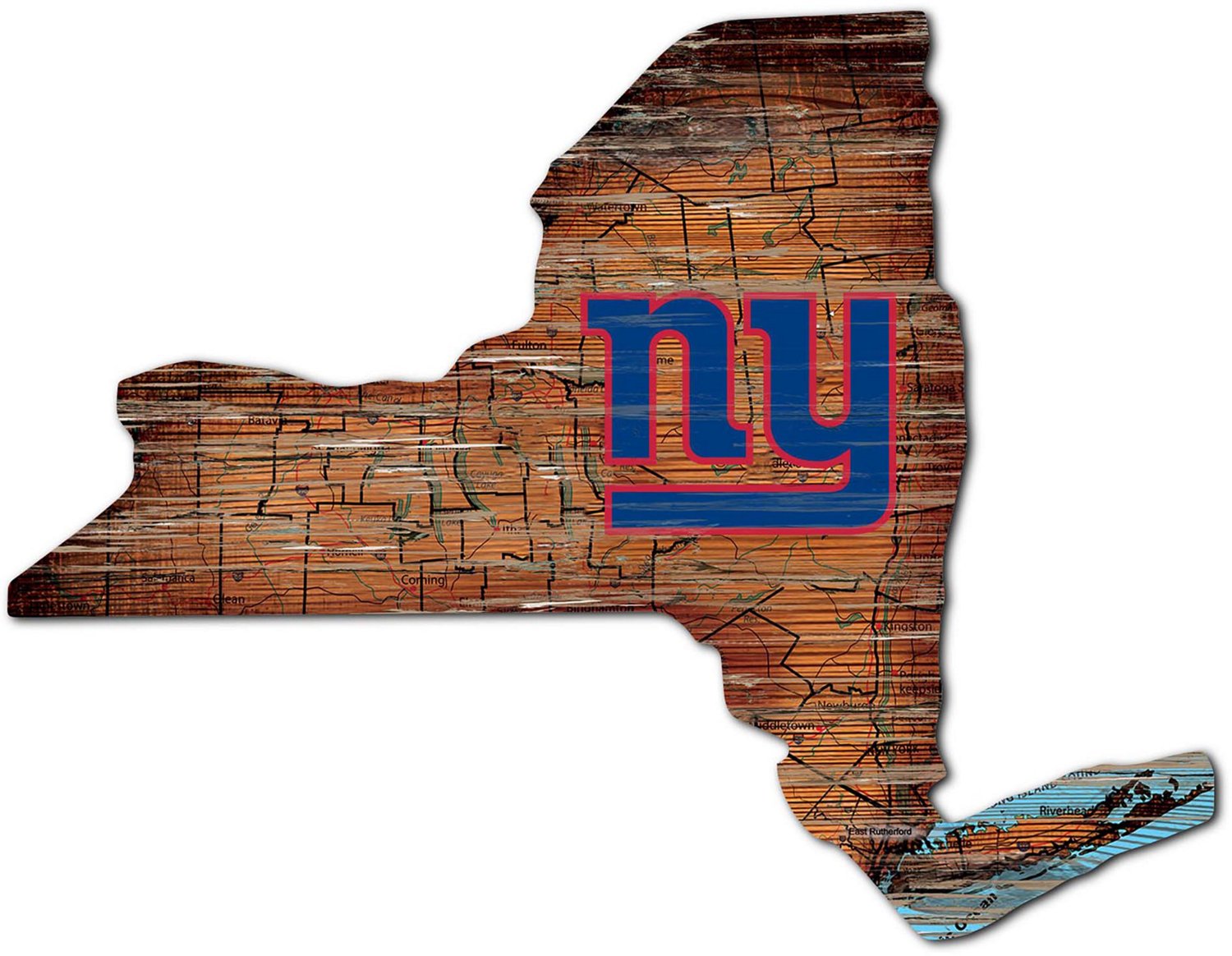 Fan Creations New York Giants Wood Sign 12 Inch Round State Design