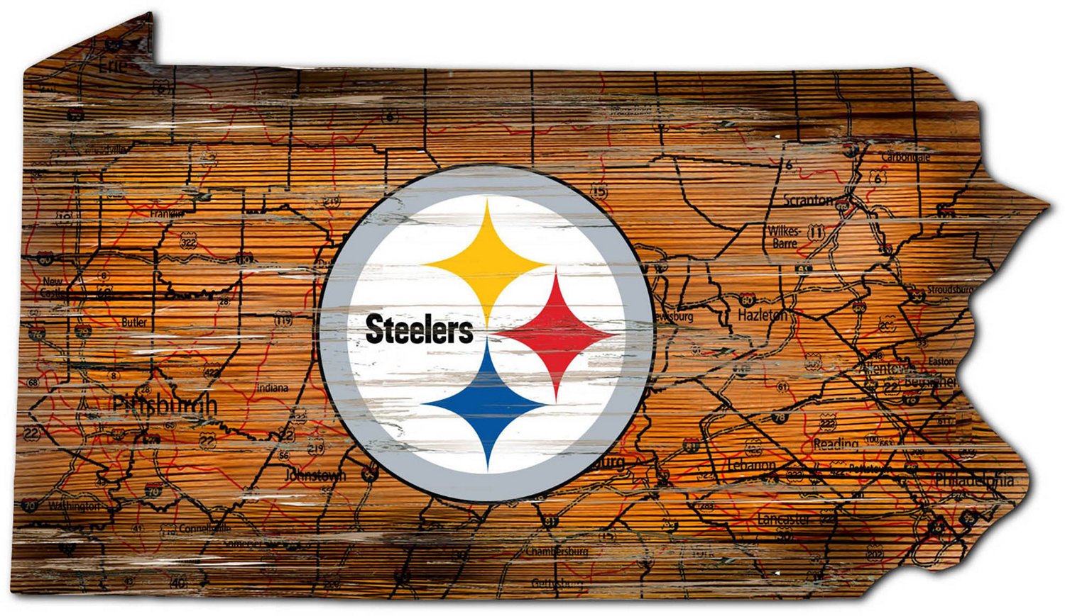 Nfl Pittsburgh Steelers Fan Creations Heritage Logo 24 Round Sign