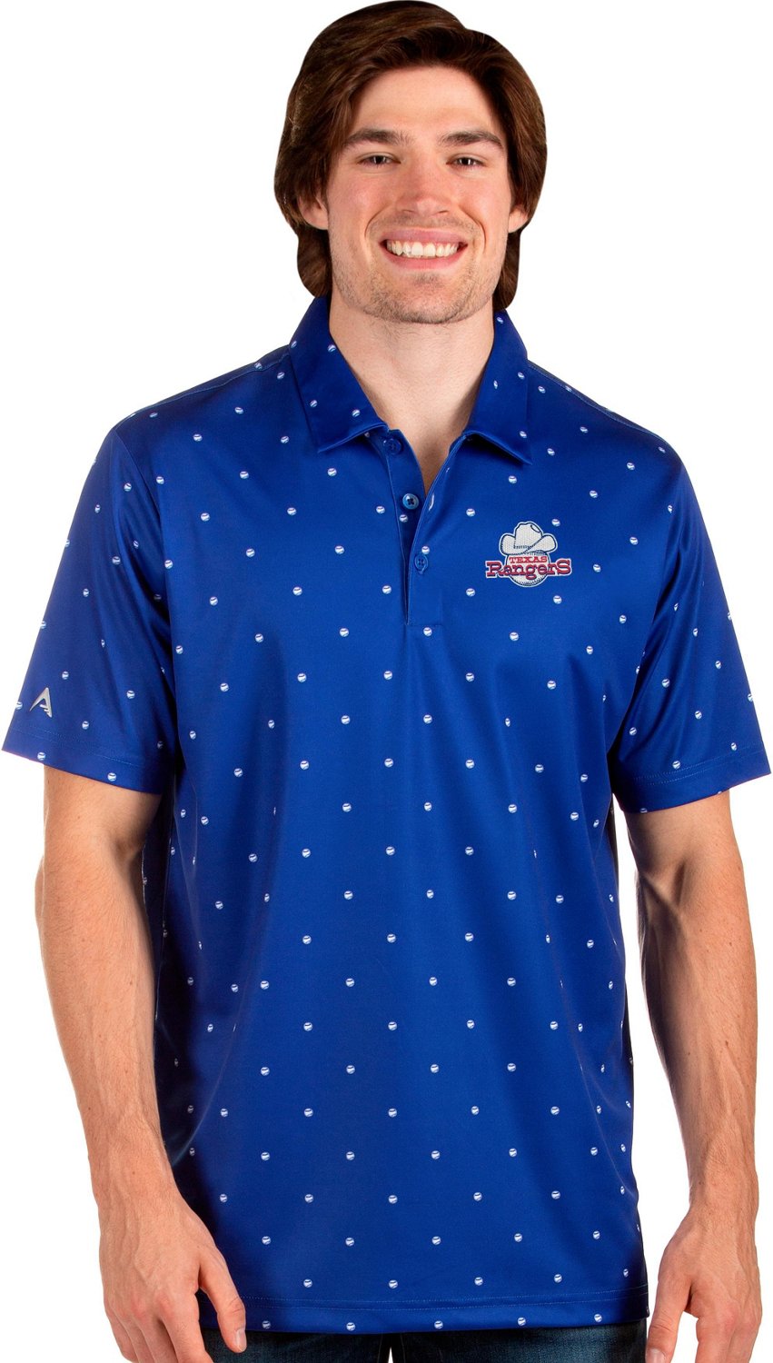 Antigua Men's Texas Rangers Major Polo Shirt
