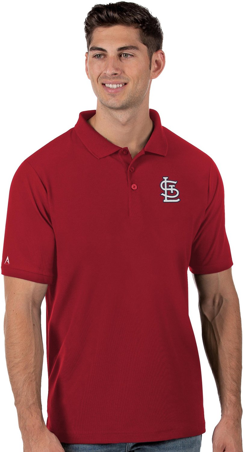 Antigua Men's St. Louis Cardinals Legacy Pique Polo Shirt Academy