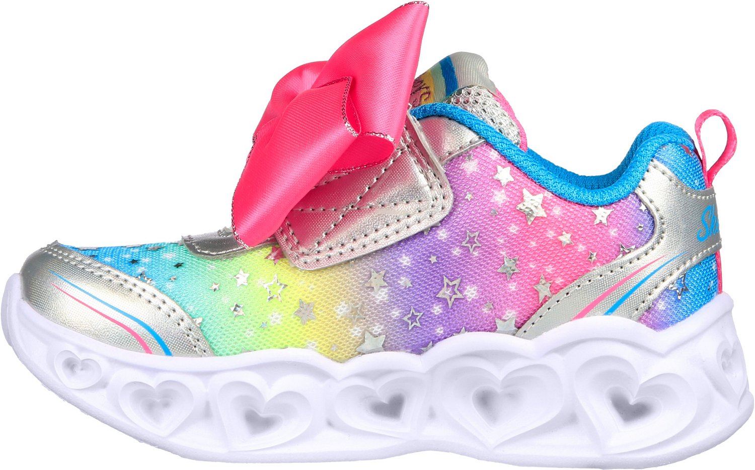 SKECHERS Toddler Girls’ Heart Lights All About Bows Shoes | Academy