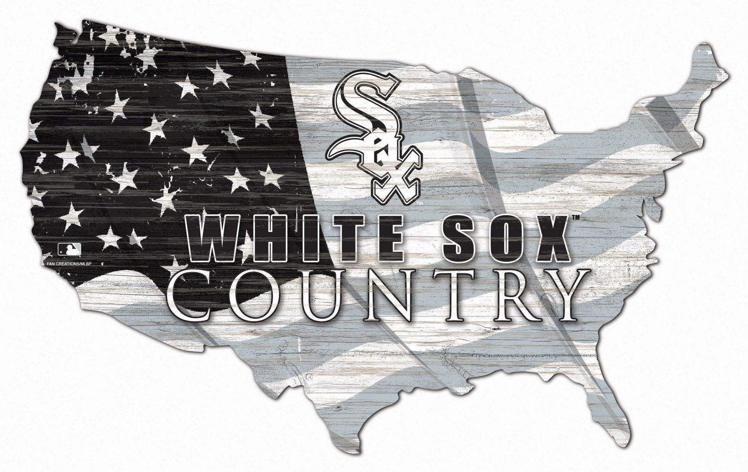 Fan Creations Chicago White Sox USA Shape Cutout Wall Decor