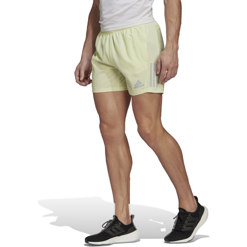 adidas Men's Own the Run Shorts 5 in Green Light, Large - Men's Running Bottoms at Academy Sports product image