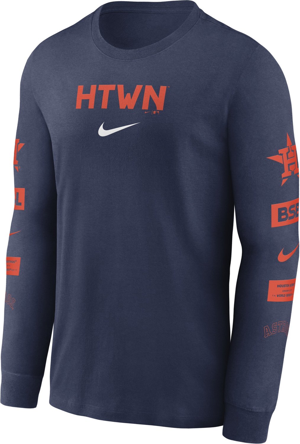 Nike Men's Houston Astros Double Header Long Sleeve T-shirt