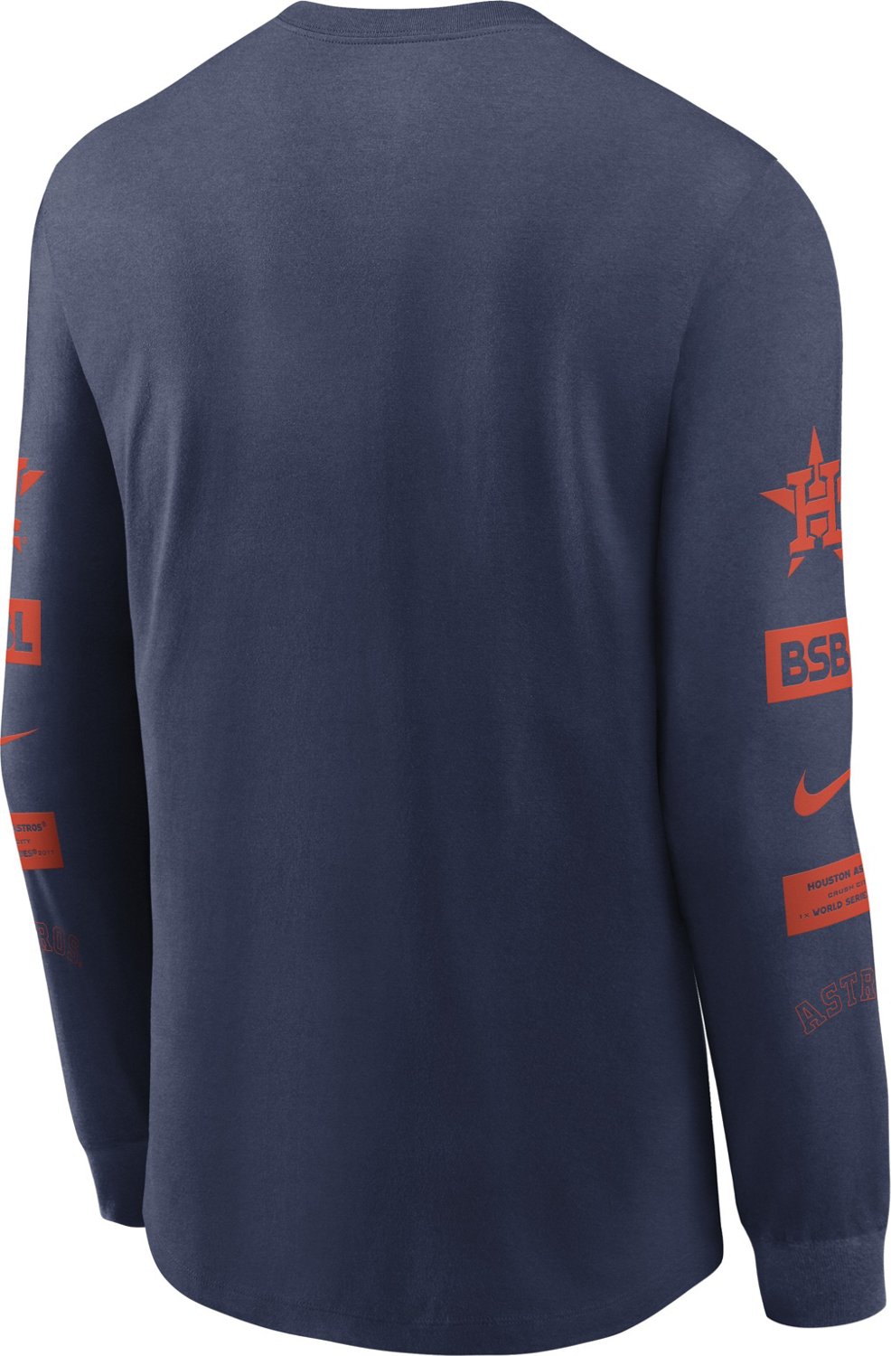 Nike Men’s Houston Astros Double Header Long Sleeve T-shirt | Academy