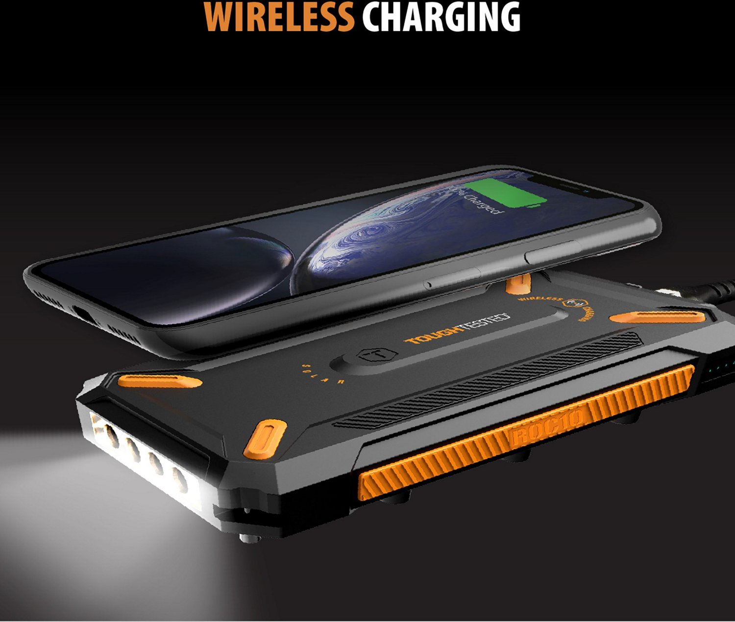 Tough Tested ROC 10,000 mAh Wireless Solar Power Bank                                                                            - view number 4