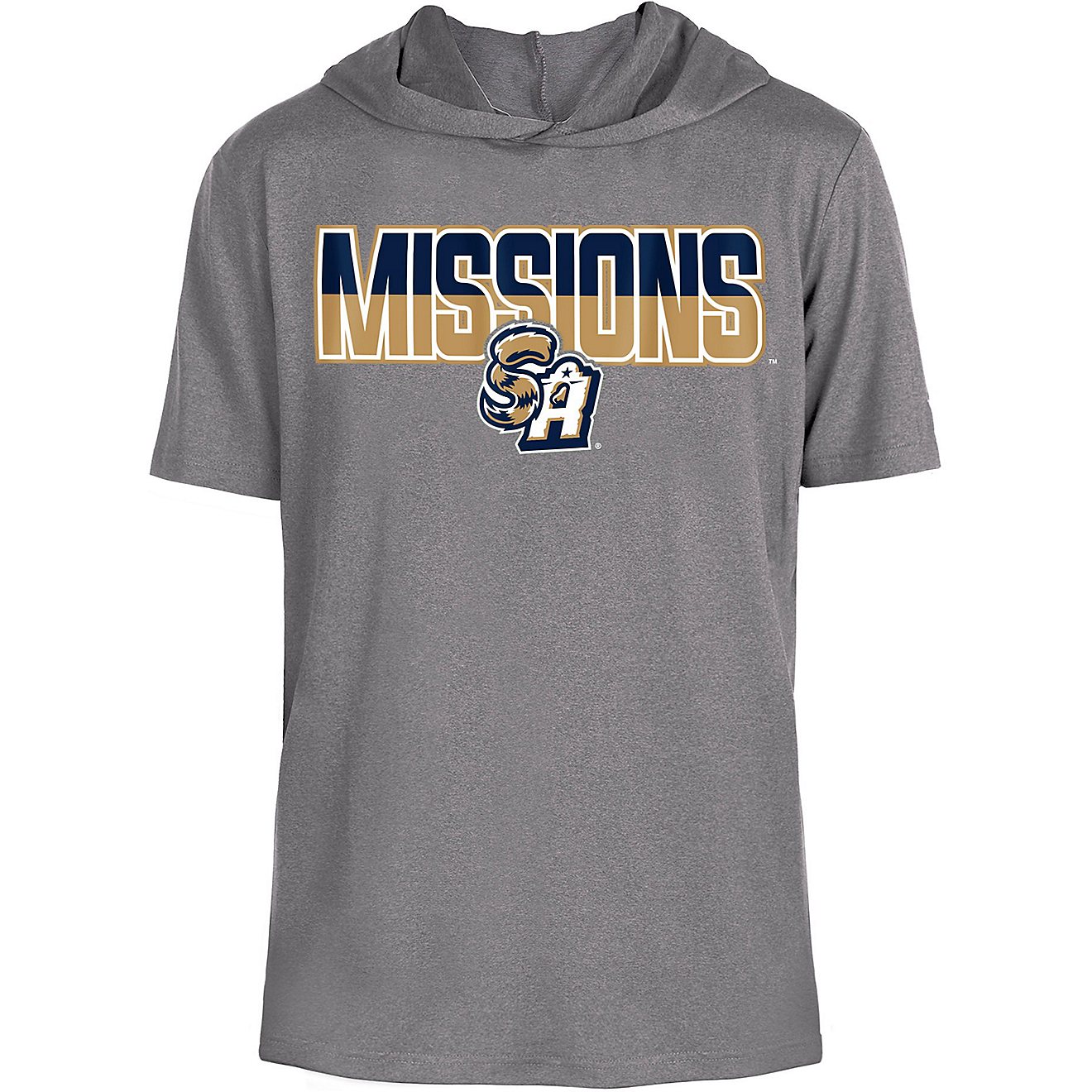 New Era Men's San Antonio Missions Active Short Sleeve Hooded Top                                                                - view number 1