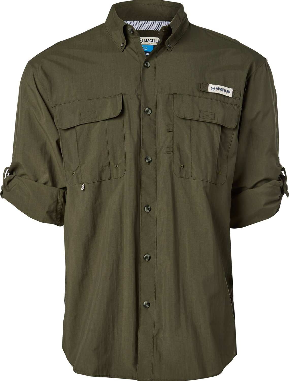 Magellan Outdoors Men's Laguna Madre Solid Long Sleeve Fishing Shirt