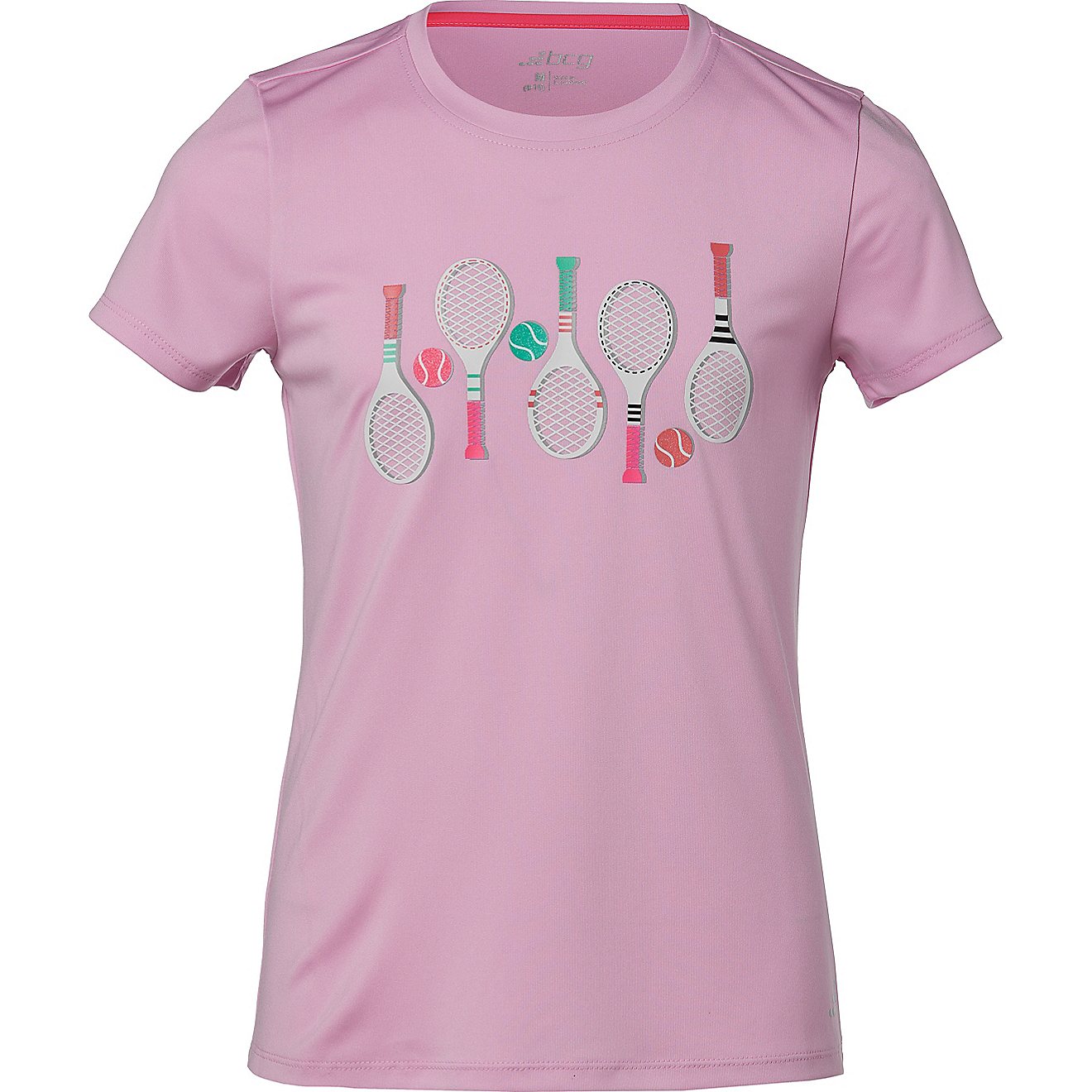 BCG Girls' Tennis Rackets Turbo Short Sleeve T-Shirt                                                                             - view number 1