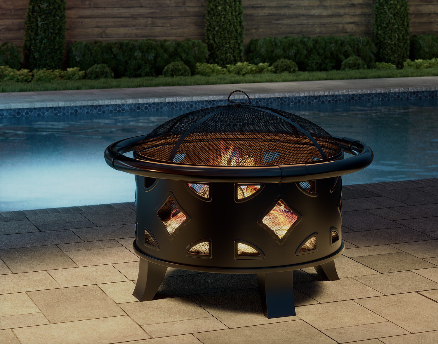 Mosaic Dwight Deep Bowl 29 in Fire Pit Academy