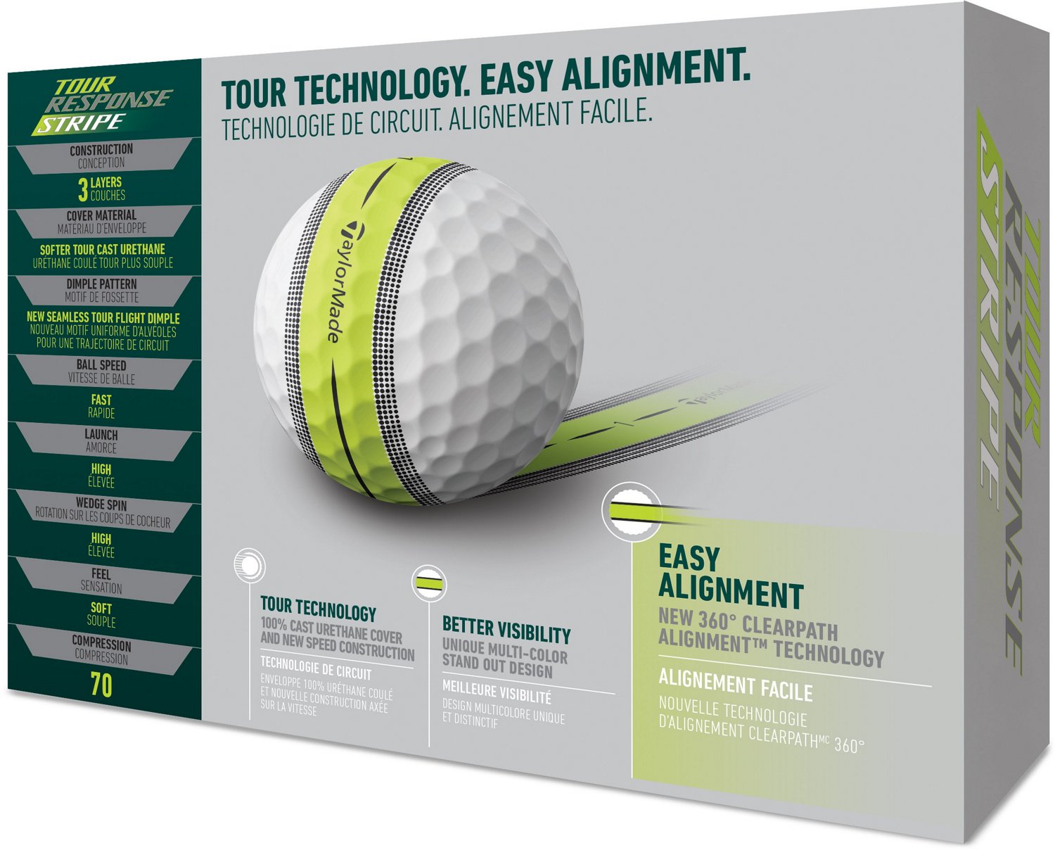 TaylorMade Tour Response Stripe Golf Balls 12-Pack                                                                               - view number 4