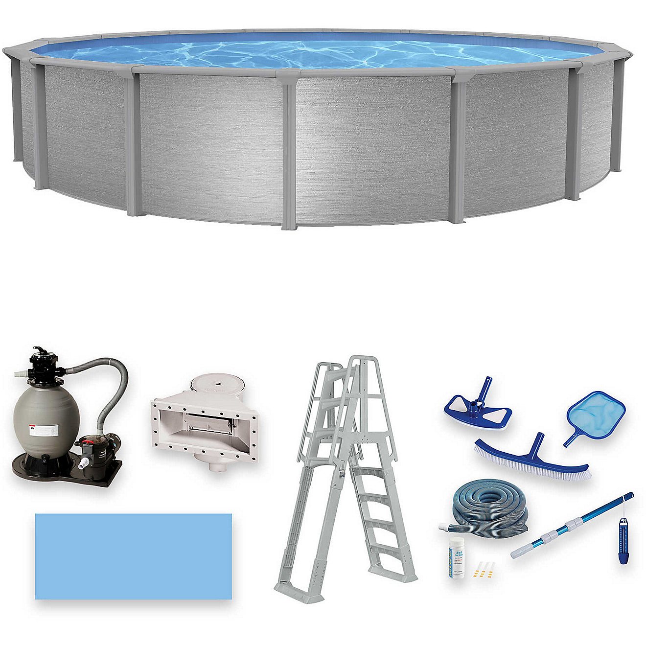 Blue Wave Montauk 18 ft Round Hybrid Top Rail Swimming Pool Package                                                              - view number 3