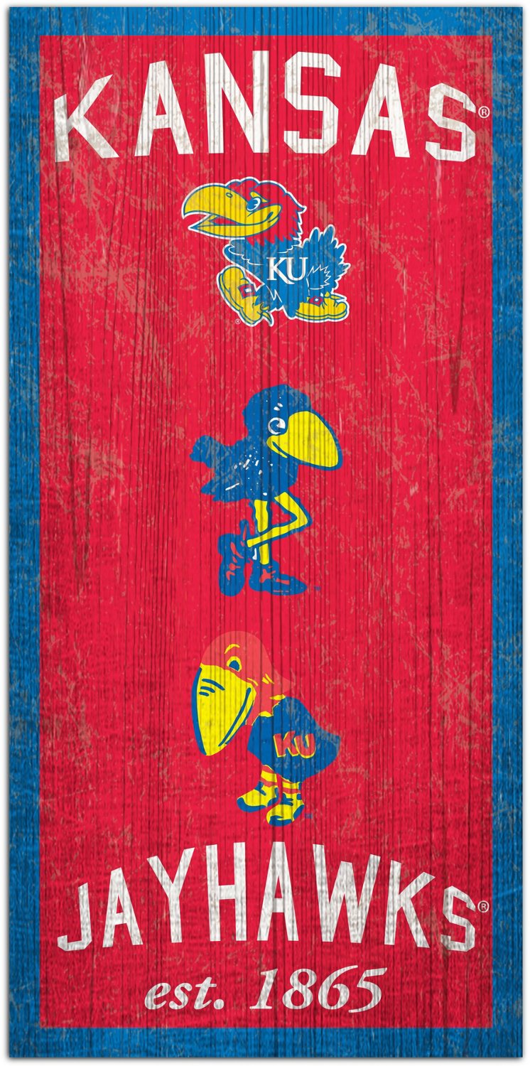 Fan Creations University of Kansas Heritage 6 in x 12 in Sign