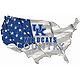Fan Creations University of Kentucky USA Shape Flag Cutout 12 in x 18 in Sign                                                    - view number 1 selected