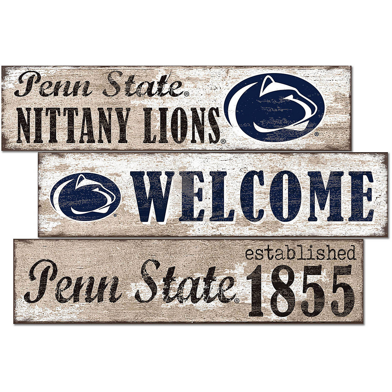 Fan Creations Penn State Welcome 3 Plank Decor                                                                                   - view number 1