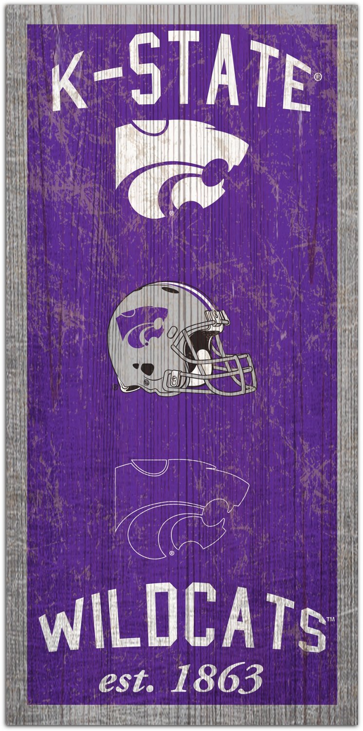 Fan Creations Kansas State University Heritage 6 in x 12 in Sign Academy