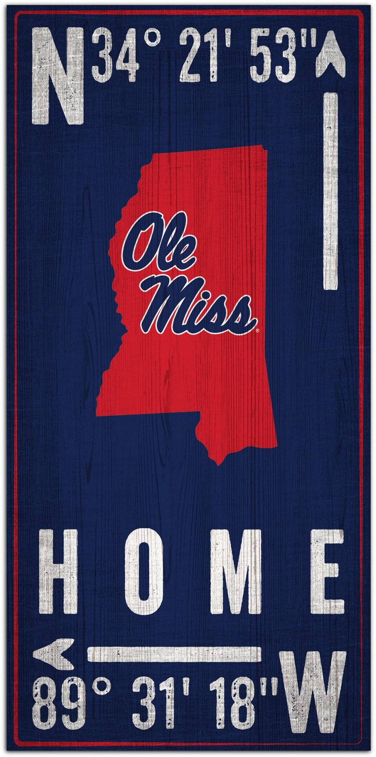 Fan Creations University of Mississippi Coordinate 6x12 Sign