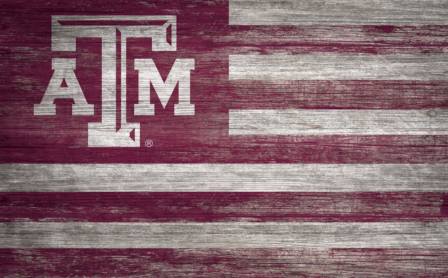 Fan Creations Texas A&M University Distressed Flag 11 in x 19 in Sign