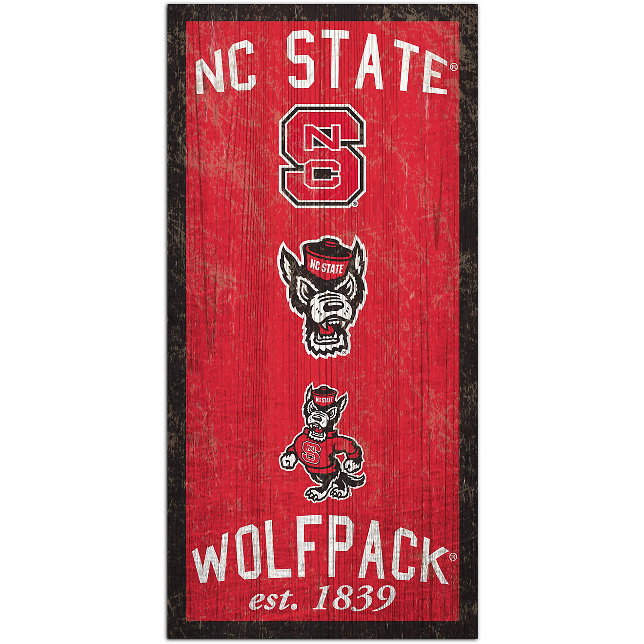 Fan Creations North Carolina State University Heritage 6 in x 12 in Sign                                                         - view number 1