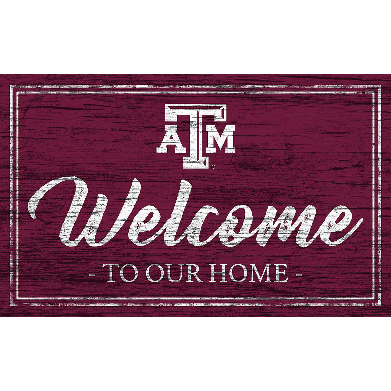 Fan Creations Texas A&M University Team Color 11 in x 19 in Welcome Sign                                                         - view number 1