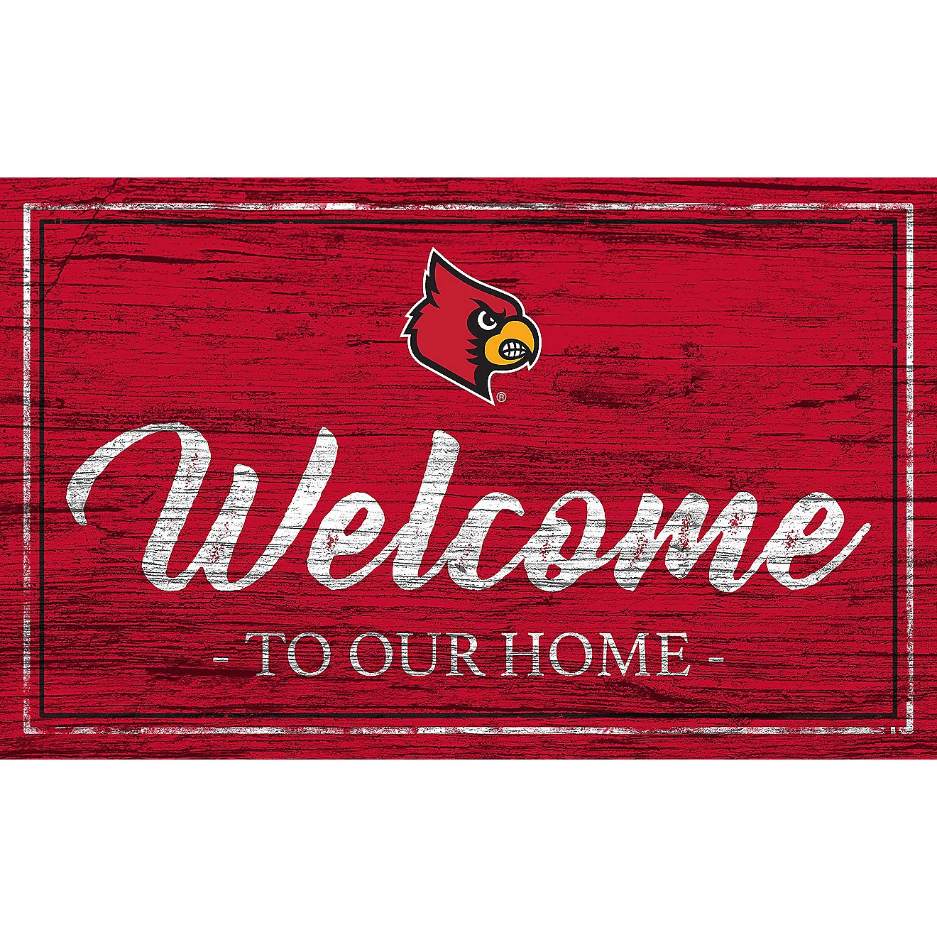 Fan Creations University of Louisville Team Color 11 in x 19 in Welcome Sign                                                     - view number 1
