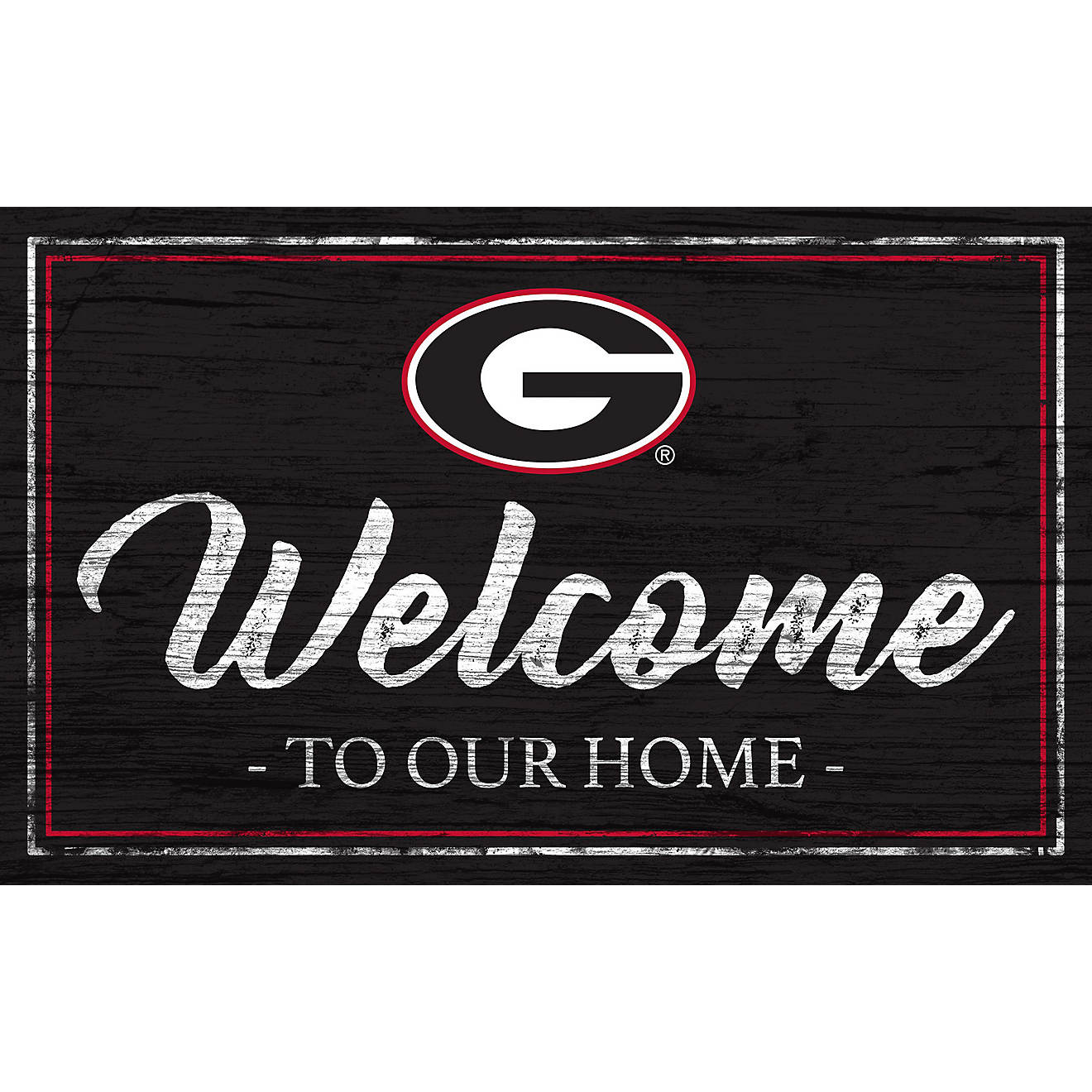 Fan Creations University of Georgia Team Color 11 in x 19 in Welcome Sign                                                        - view number 1