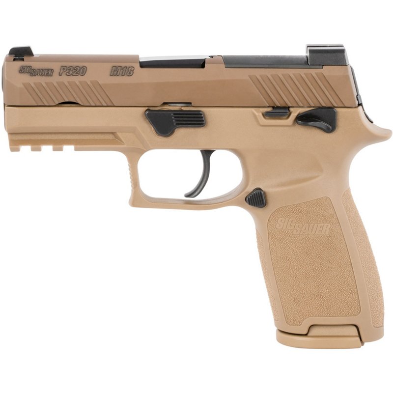 Sig Sauer P320 M18 Carry 9mm Optics Ready Coyote MS Pistol w/ (3) 10Rd Mags 320CA-9-M18-MS-10