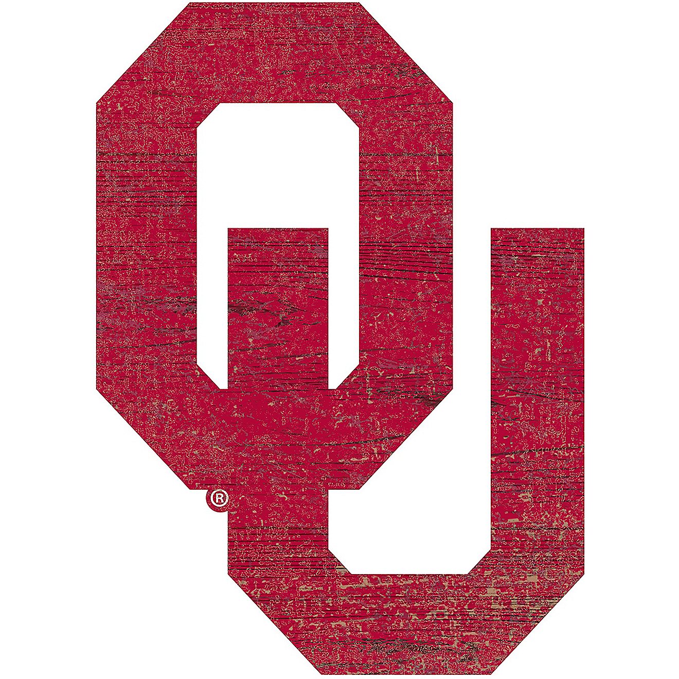Fan Creations University of Oklahoma Distressed Logo Cutout Sign                                                                 - view number 1