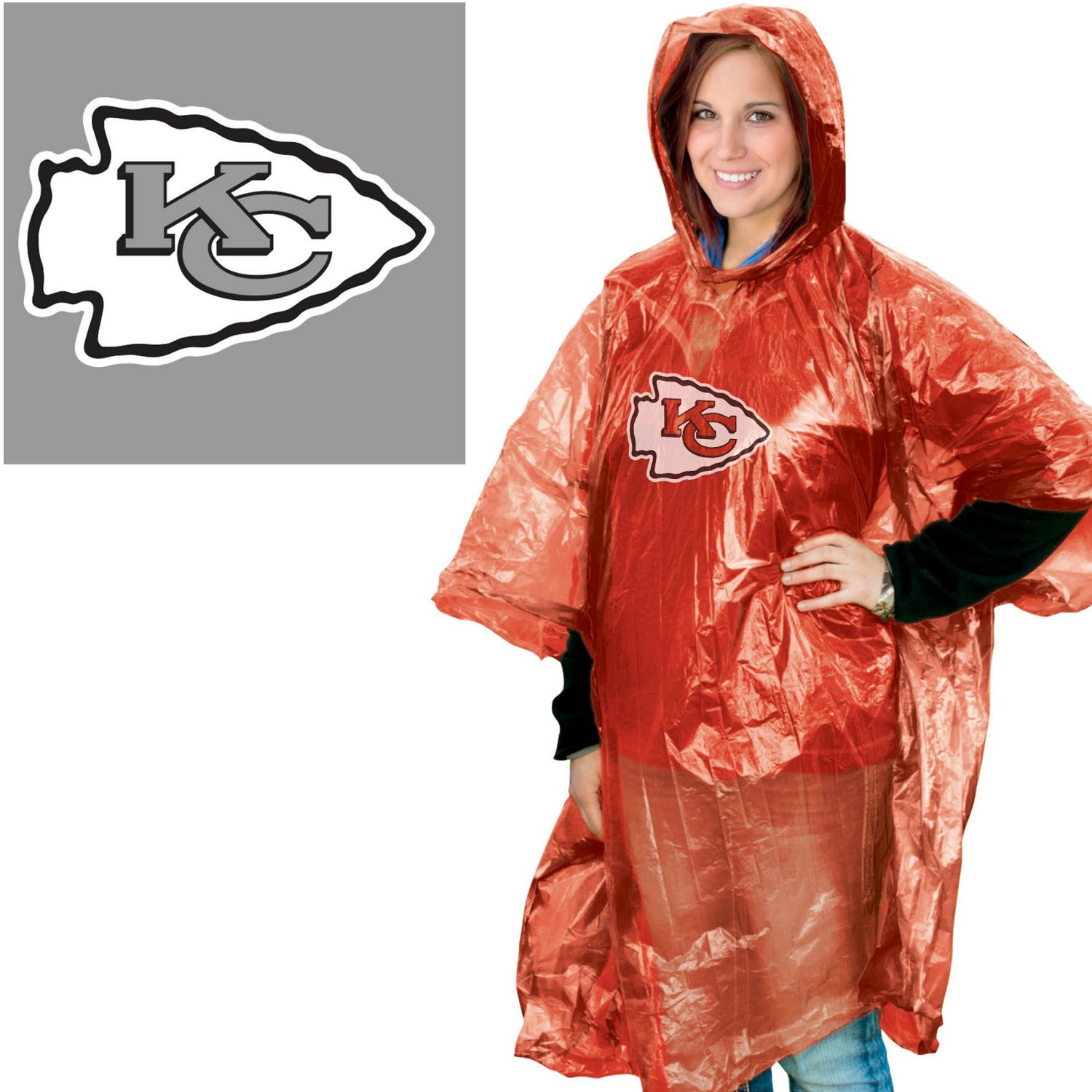 Wincraft Adults' Kansas City Chiefs Poncho - view number 1