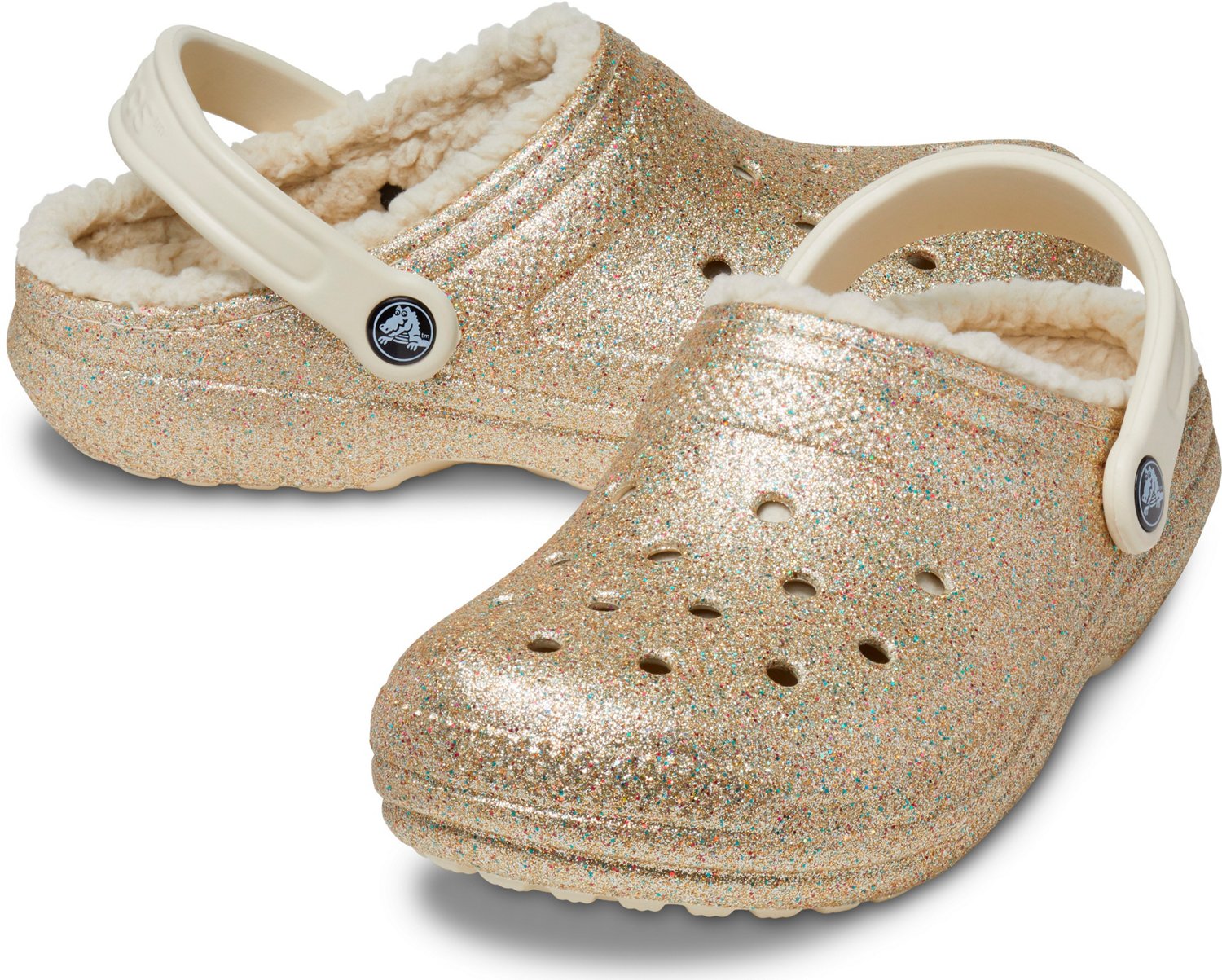 Crocs Women's Classic Lined Glitter Clogs Academy