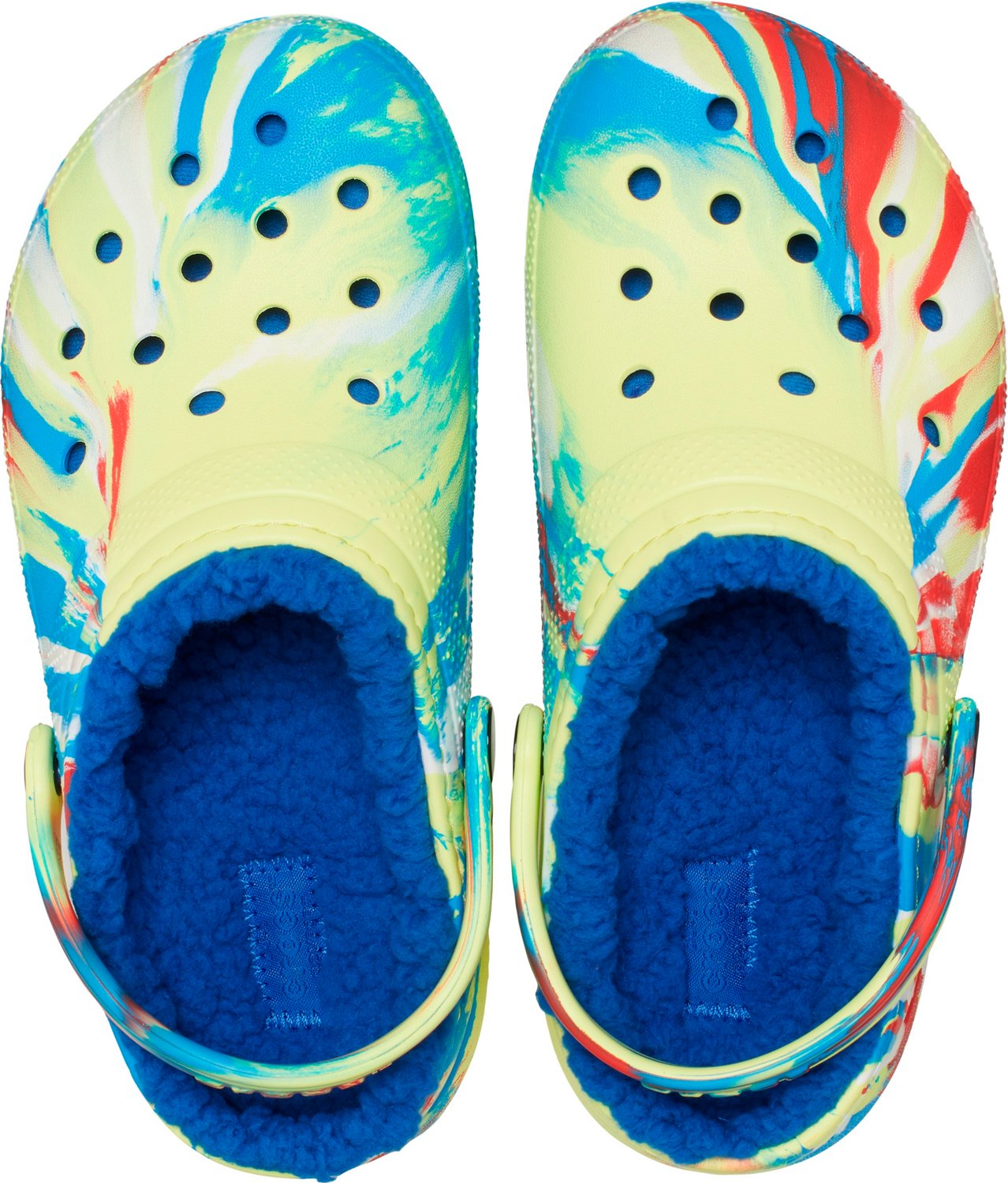 Crocs Kids' Classic Fuzz-Lined Marble Clogs | Academy