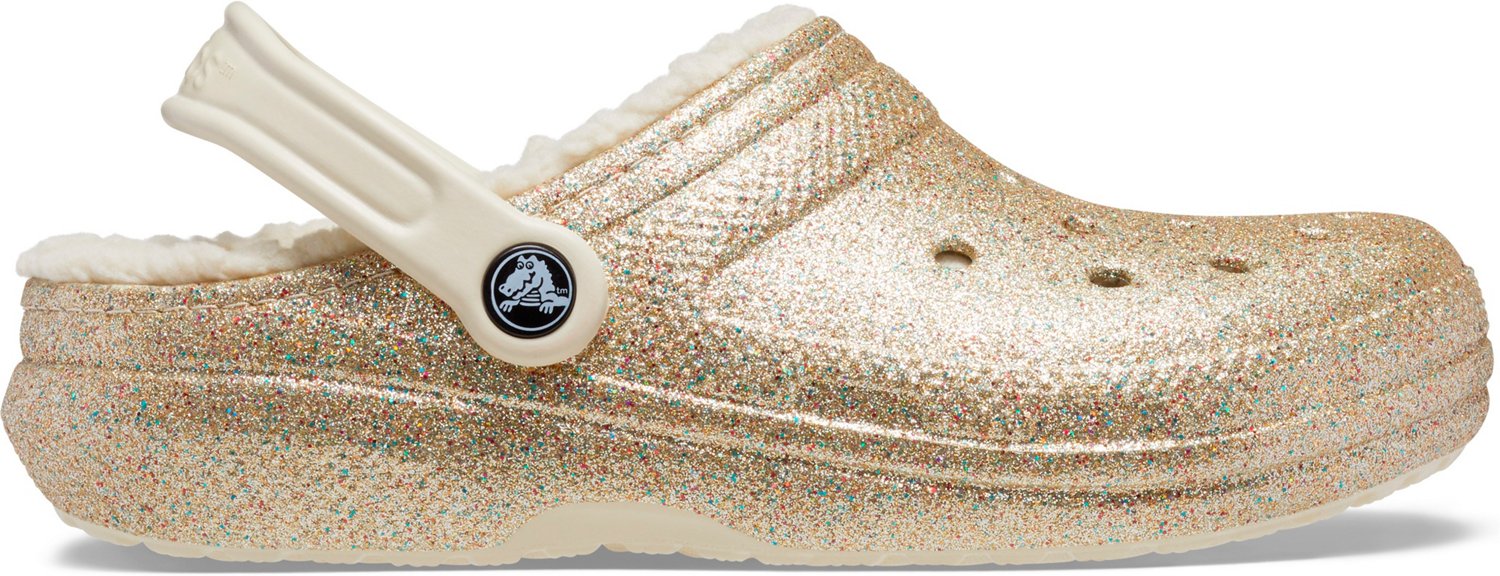 Crocs Women's Classic Lined Glitter Clogs Academy