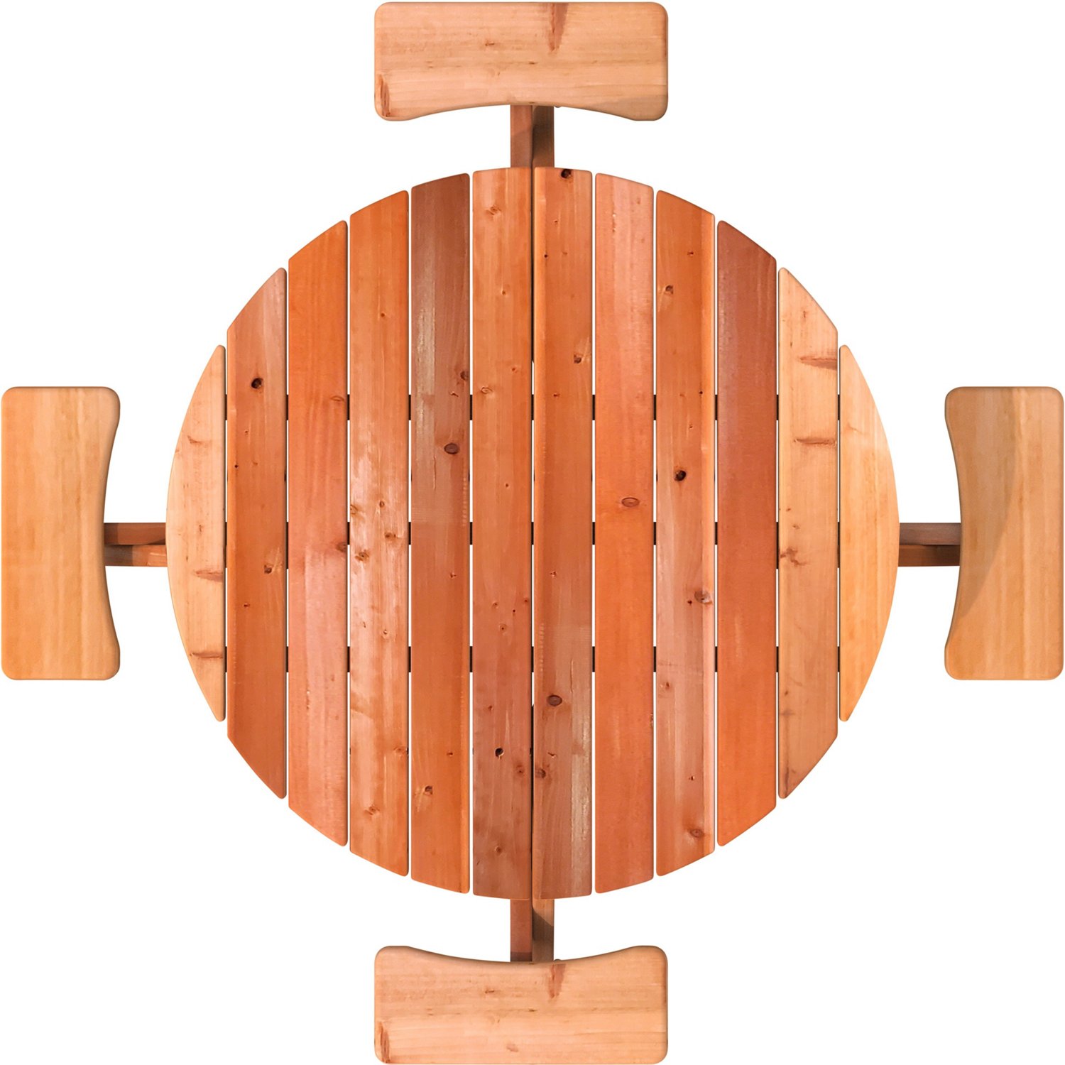 Jack & June Redwood Circular Picnic Table                                                                                        - view number 3