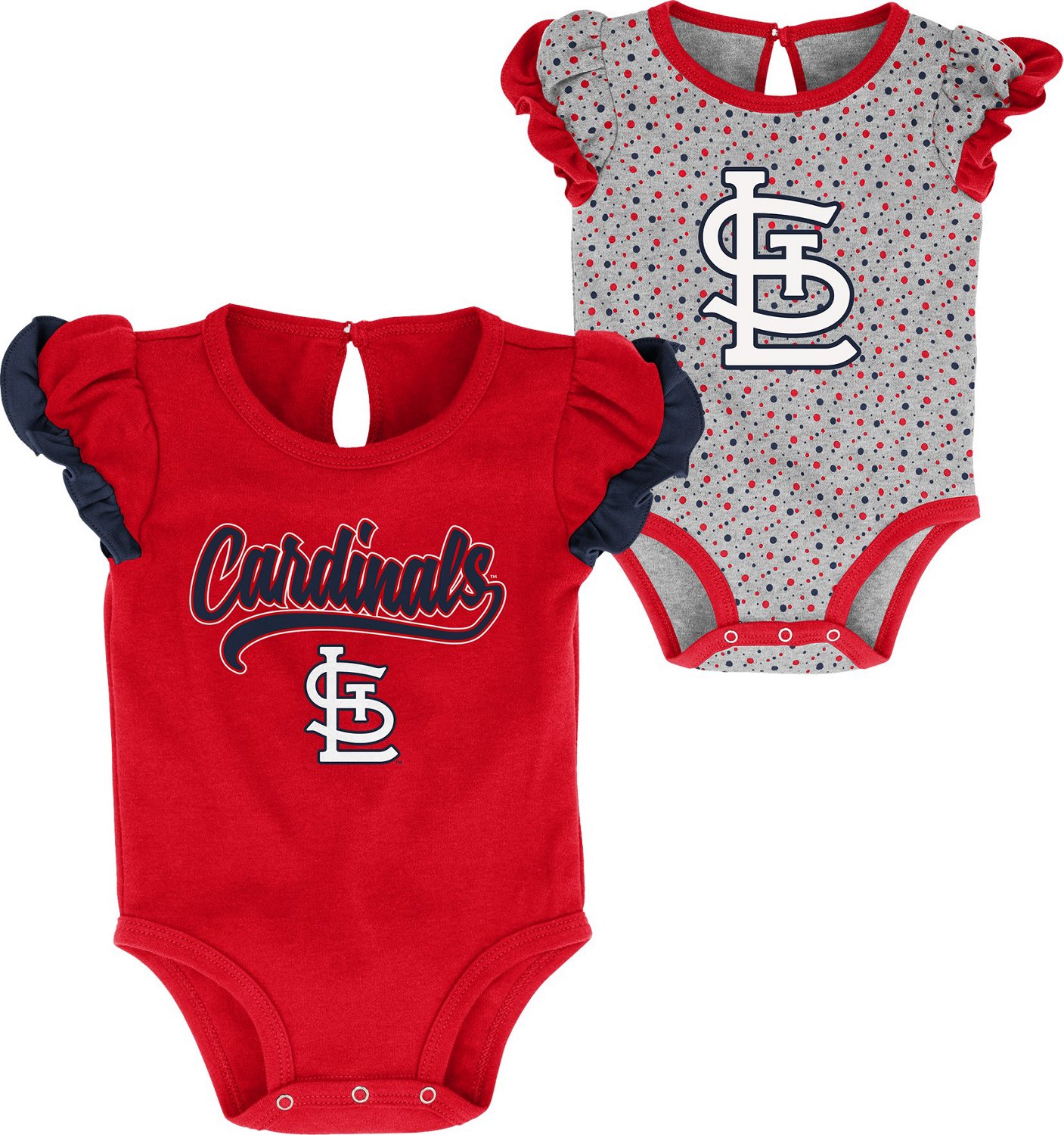 Outerstuff Infant Girls’ St. Louis Cardinals Scream & Shout Creepers 2-Pack - view number 3