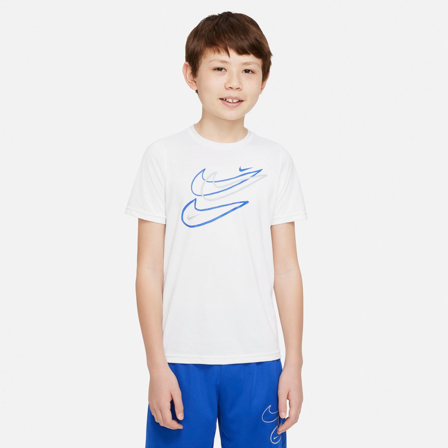 Nike Boys' Leg Sport Multi Swoosh Training T-shirt