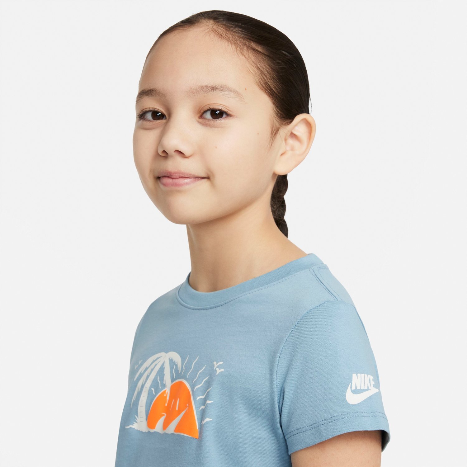 Nike Girls’ Sportswear Sun Swoosh Cropped T-shirt | Academy