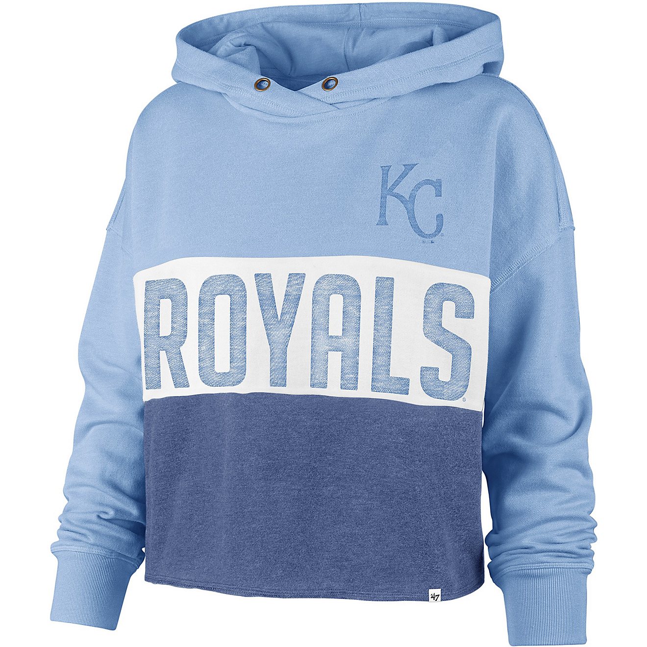 ''47 Kansas City Royals Women's Lizzy Cut Off Graphic Long Sleeve Hoodie                                                         - view number 1
