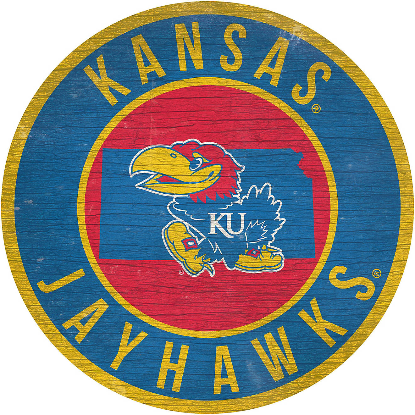 Fan Creations University of Kansas 12 in Circle with State Sign                                                                  - view number 1