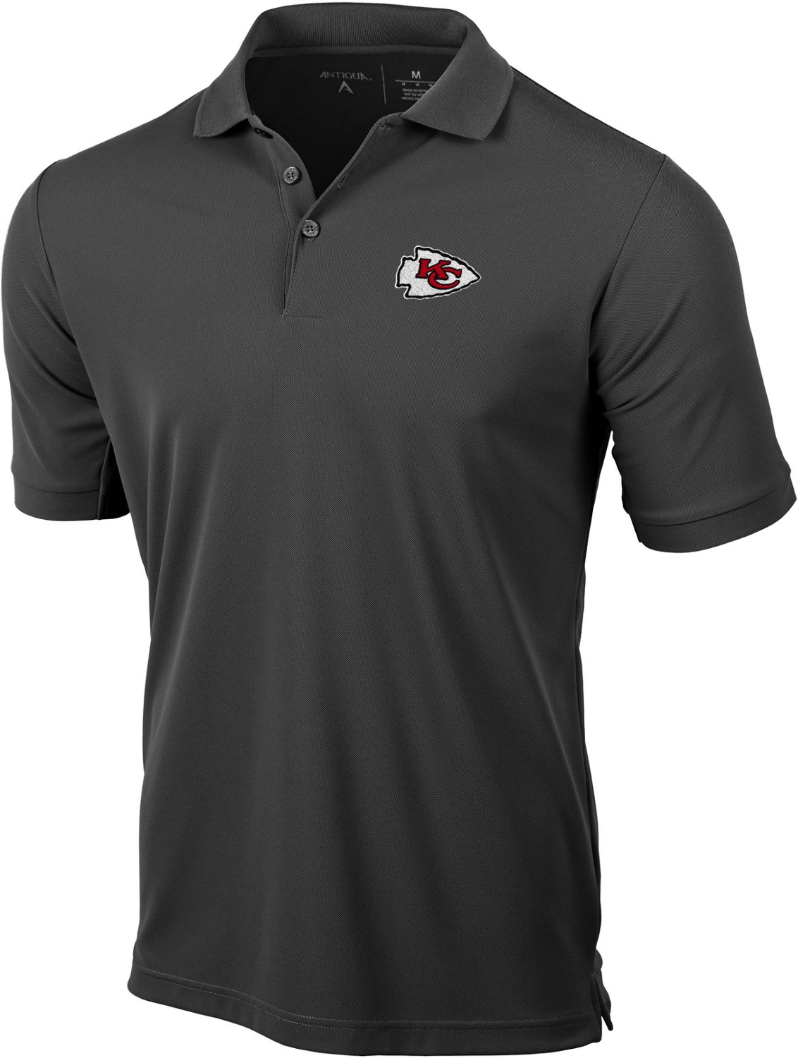 Antigua Men's Kansas City Chiefs Legacy Pique Short Sleeve Polo Shirt