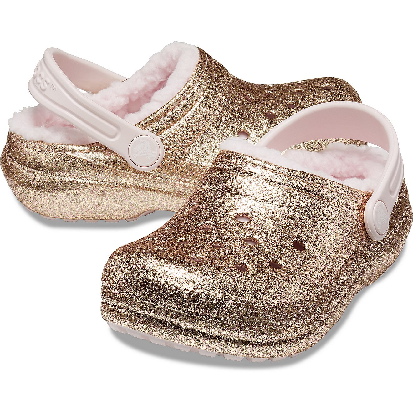 Crocs Kids' Classic Lined Glitter Clogs                                                                                          - view number 4