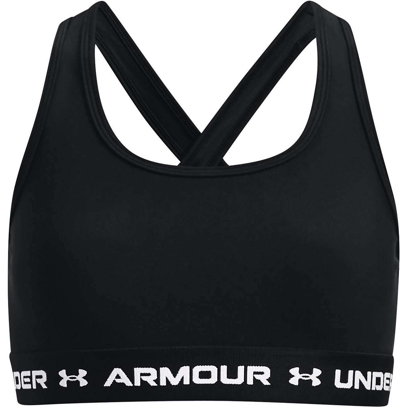 Under Armour Girls' Crossback Solid Mid Sports Bra                                                                               - view number 1