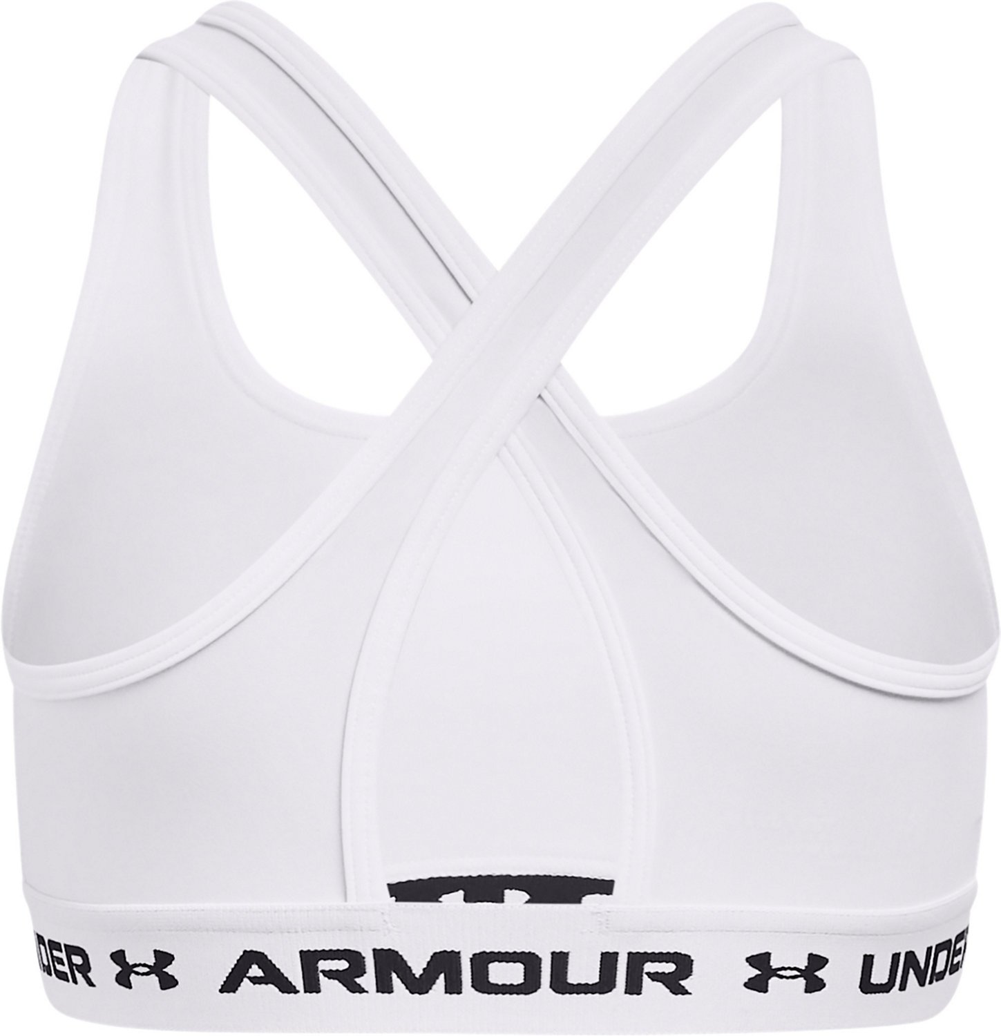 Under Armour Girls' Crossback Solid Mid Sports Bra