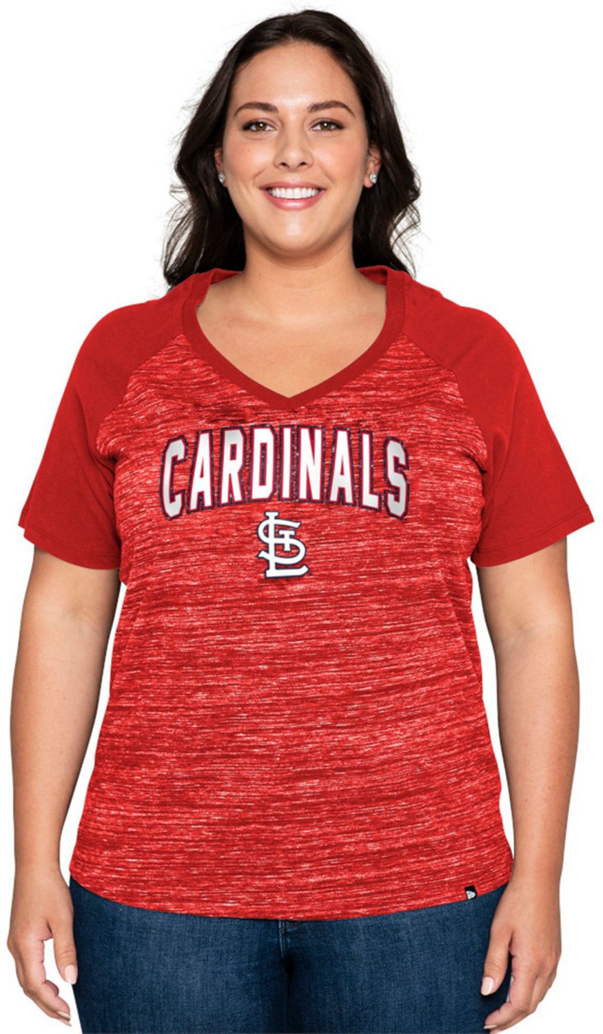 Women's Soft as a Grape Red St. Louis Cardinals Maternity Side Ruched T- Shirt