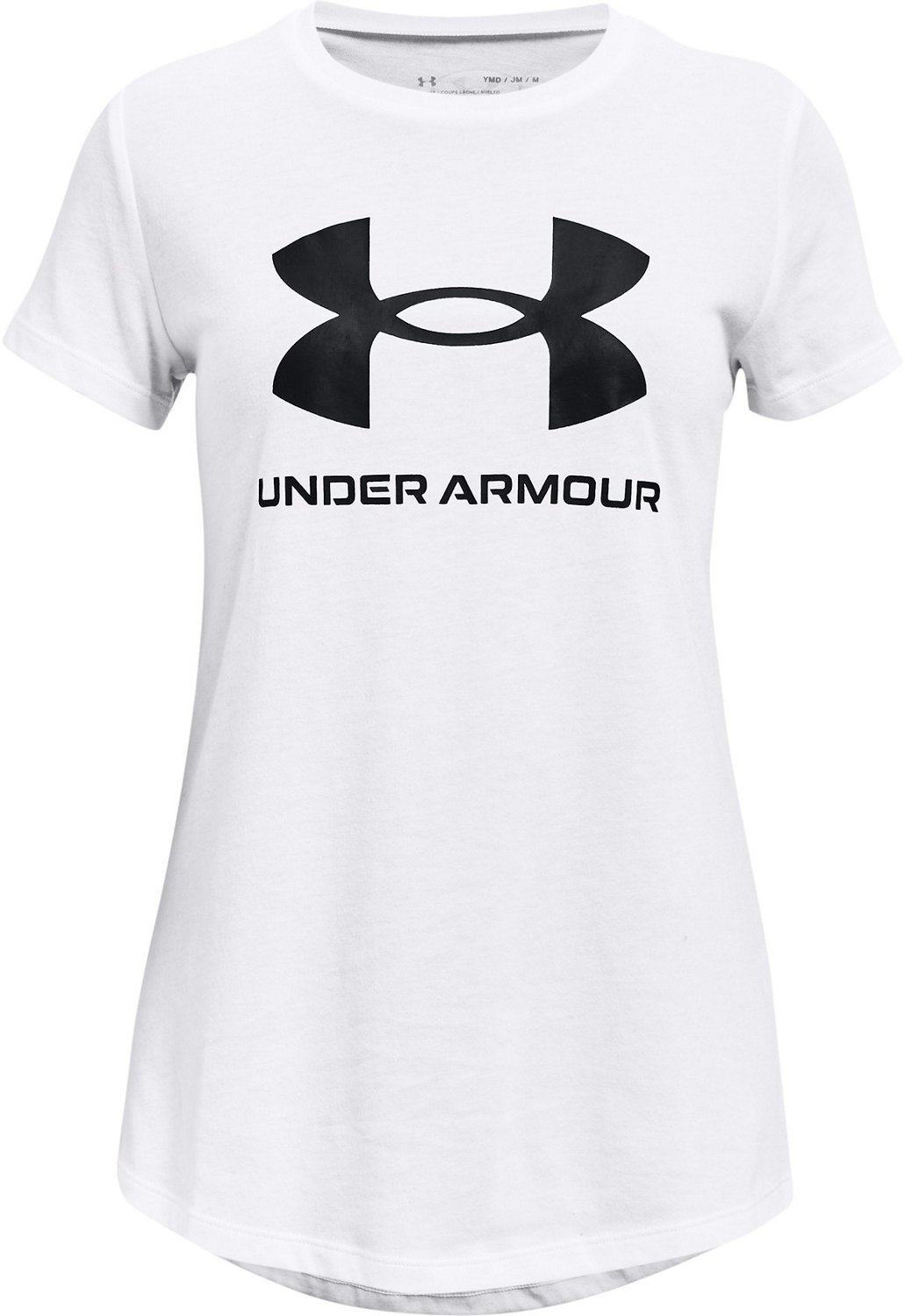 Under Armour Girls Solid Big Logo Short Sleeve T-Shirt 